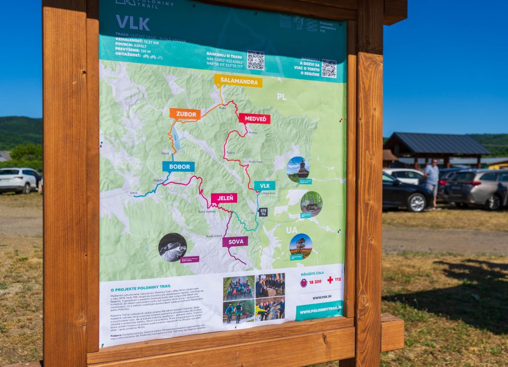 Navrhovaný cyklookruh Poloniny trail